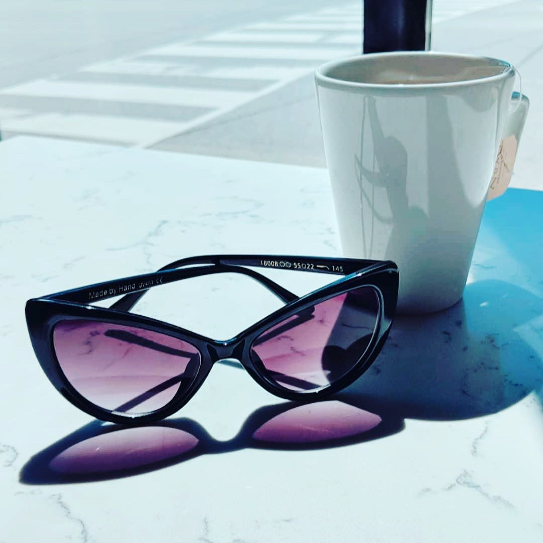 Black Cat-Eye Sunglasses