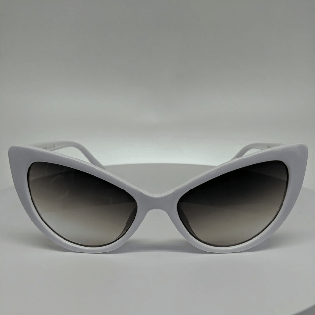 White Cat-Eye Sunglasses